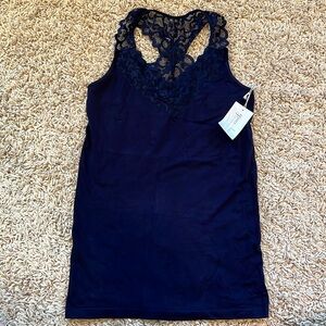 Grace and Lace One Size Fits Most Racerback Tank in Navy Blue- NWT